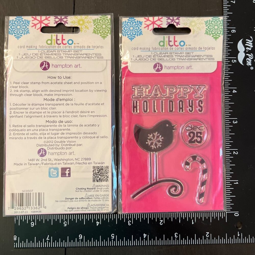 Ditto by Hampton Art Holiday Stamp Set For Card Making & Scrapbooking SC0507